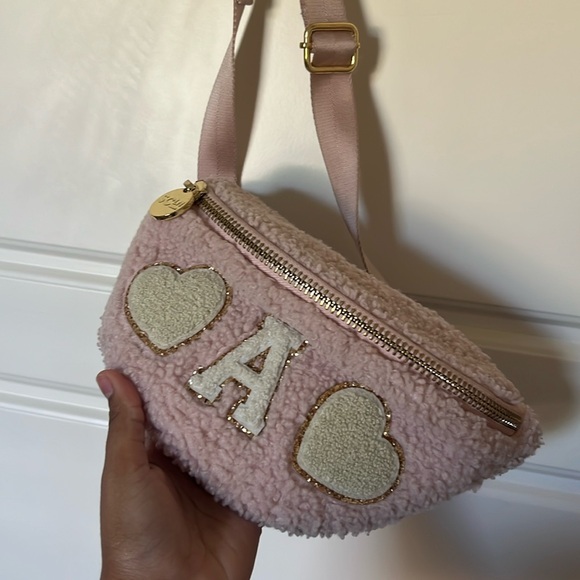 Stoney Clover Lane Handbags - Stoney clover fuzzy fanny pack pink